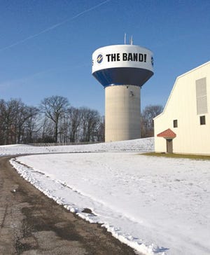 “The Band” is not really on the Sturgis watertower, but a visual illustration of what Winter Blues attendees can expect Jan. 18 in downtown Sturgis.