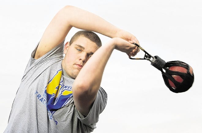 Washingtonville weight thrower Tim Wilson is ranked No. 1 in the state and No. 10 nationally. Jan. 11, 2013.