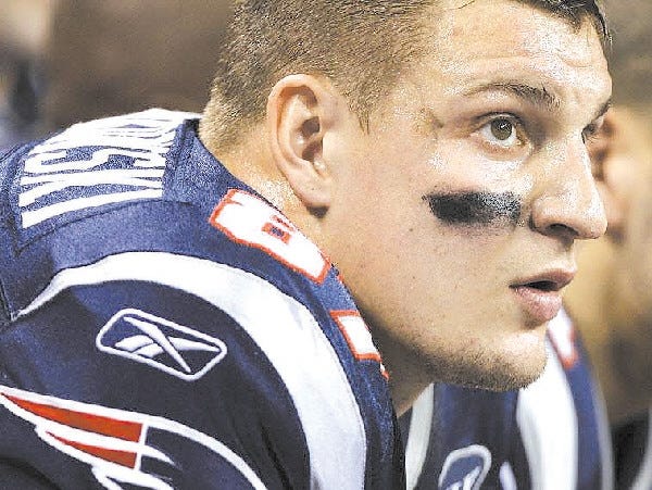 New England Patriots tight end Rob Gronkowski is expected to be out for the rest of the post-season after re-injuring his right arm Sunday.