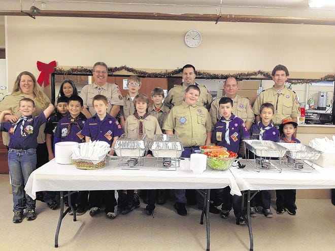 Town of Newburgh Cub Scout Pack 327 recently hosted a benefit dinner for the Gardnertown United Methodist Church.