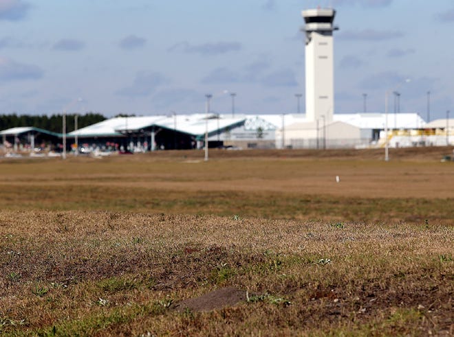 Traffic at Northwest Florida Beaches International Airport near West Bay has declined for the fourth month in a row, airport officials said Wednesday.