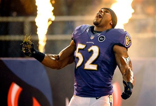Ray Lewis, playing in his final game and surrounded by a performance-enhancing drug controversy involving deer antler spray, may be the biggest story in a Super Bowl littered with compelling storylines.