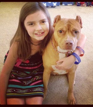 Brooke Williams, who turned 9 in December, and her best friend, Sadie.