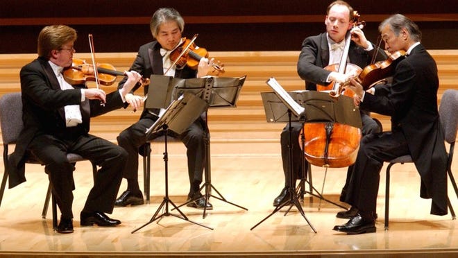 The Tokyo String Quartet — Martin Beaver, Kikuei Ikeda, Clive Greensmith and Kazuhide Isomura — delivered a diverse program Sunday at the Kravis Center.