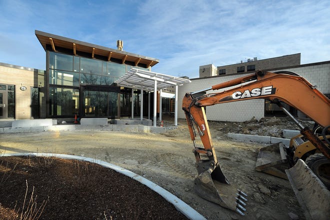 The entrance to Marlborough Hospital's new Cancer Pavilion under construction.