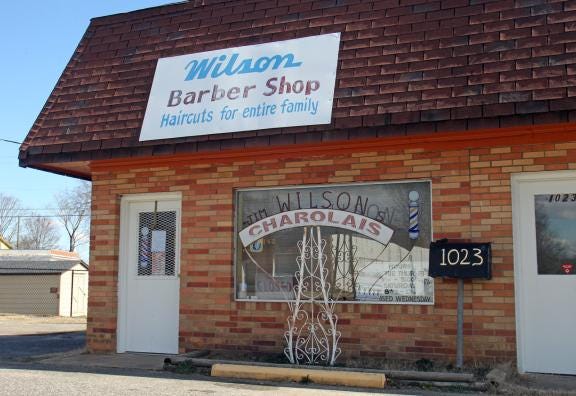 Wilson Barber Shop on South Lafayette Street is currently closed while its owner, Jim Wilson, recovers from heart surgery performed earlier this month
