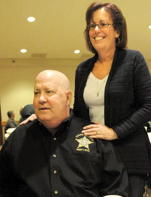 Sheriff's candidate Michael A. McDonald, and his wife Judy at the party for his supporters on Election night.