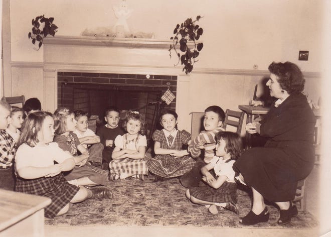 Sue Catto Bonnell, who was in first grade when South Yarmouth Elementary School (now Laurence MacArthur) School opened in 1950, donated this photo of her class with teacher Marguerite E. Small. The boy on the left and the one on whom Ms. Small is resting her hand are not identified. The others, from left, are Susan Daly, Donna Hocking, Susan Catto, Bruce Burlingame, Hank Rogers and Mary Ellen Cotell.