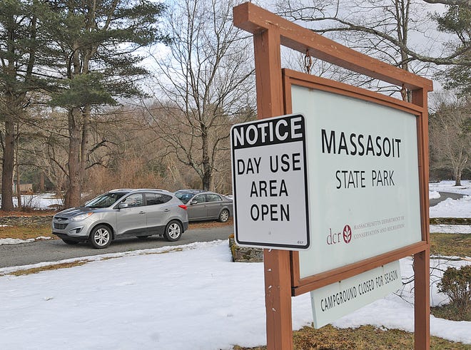 Shown is the entrance to Massasoit State Park in Taunton, which has closed its campground for 2013.