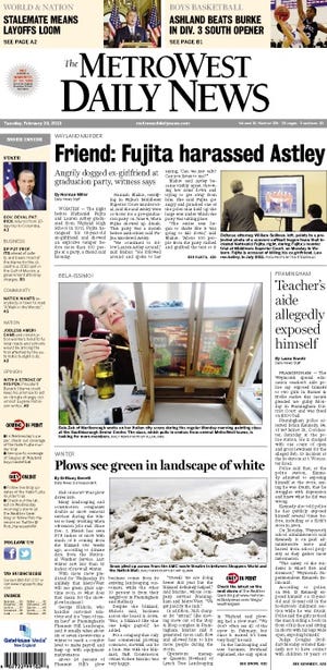 Front page of the MetroWest Daily News for 2/26/13