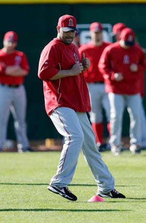 This is a 2013 photo of Albert Pujols of the Los Angeles Angels' baseball team. This image reflects the Angels active roster as of Thursday, Feb. 21, 2013. (AP Photo/Morry Gash)