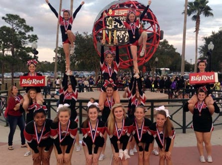 Bay High School cheerleaders finished third at the national competition, the highest in school history.