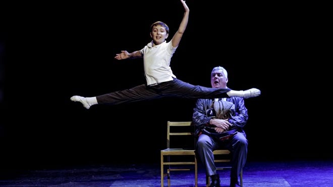 Noah Parets (Billy) and Rich Hebert (Dad) in ‘Billy Elliot the Musical.’ Photo by Amy Boyle