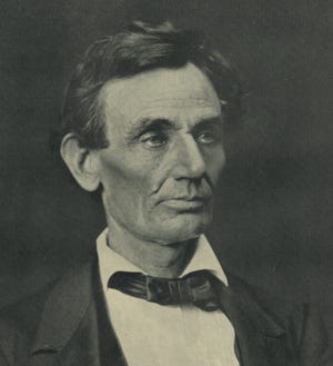 Abraham Lincoln, photograph made by Alexander Hesler, 1860.