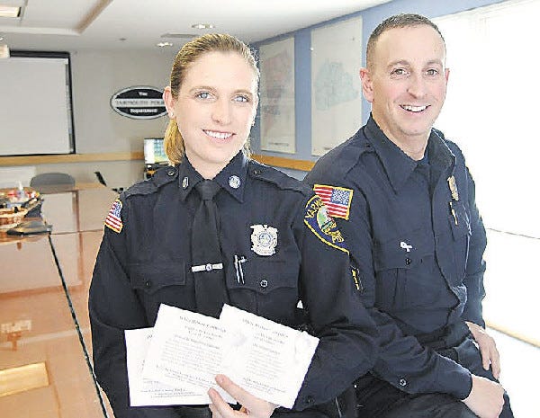 Yarmouth police officer and lawyer Melissa Alden and Sgt. Kal Boghdan talk about the White Ribbon Campaign.