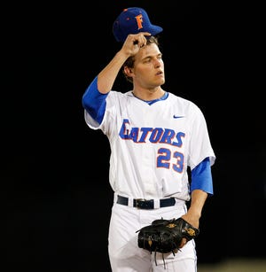 Florida junior pitcher Jonathon Crawford tossed 6 1/3 innings Friday against Indiana and struck out a season-high six batters.