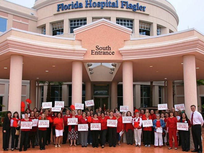 More than 50 people put on their best red attire and came to Florida Hospital Flagler for Dr. Trina Martin’s “Nutrition for the Heart” healthy breakfast buffet and presentation on Feb. 26. The board-certified family practice physician and participants then took a group photo to celebrate women’s heart health awareness.