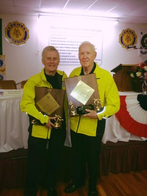 Photo courtesy Anna Bankhead / Eddie Holbrook, left, and Jim Horn were inducted in the N.C. American Legion Hall of Fame on Saturday in Hickory.
