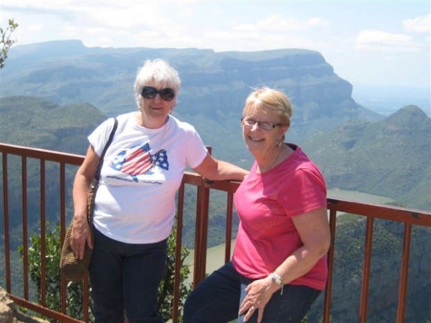 Karen Wilson, left, and Joyce Bailey recently visited South Africa.