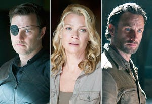 David Morrissey, Laurie Holden,Andrew Lincoln | Photo Credits: Gene Page/AMC