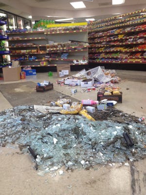 A car crashed into a Boiling Springs' store early this morning. Nobody was injured.