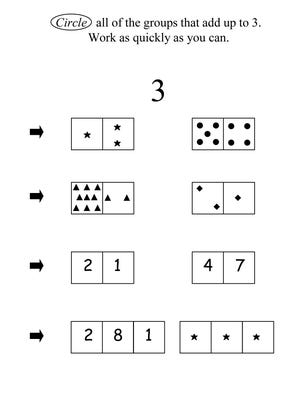 This image provided by the University of Missouri shows an illustration part of a University of Missouri study that examined first-graders' "number system knowledge." That's how well they understand such things as that numbers represent quantities. Youngsters who didn't have a good grasp of these concepts went on have lower scores on a key math skills test years later when they were in seventh grade. We know a lot about how babies learn to talk, and youngsters learn to read. Now scientists are unraveling the earliest building blocks of math _ and what children know about numbers as they begin first grade seems to play a big role in how well they do everyday calculations later on. (AP Photo/University of Missouri)