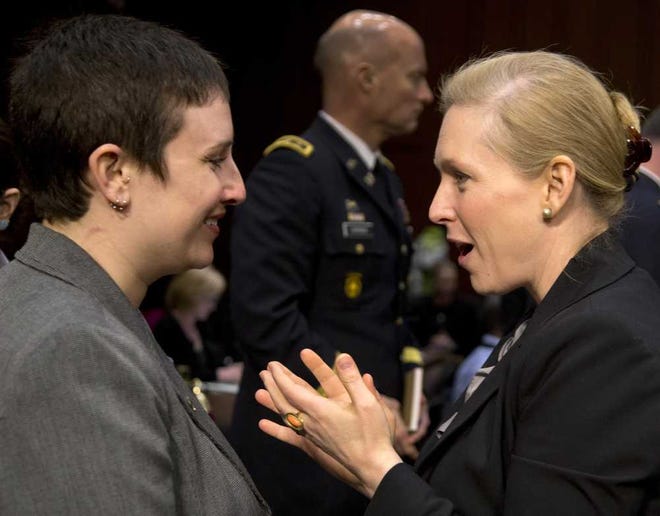 Associated Press Victimized in Afghanistan. Sen. Kirsten Gillibrand, D-N.Y., right, who chairs the Senate Armed Services Subcommittee on Personnel, talked with former Army Sgt. Rebekah Havrilla on March 13. Havrilla told the committee that she encountered a "broken" military criminal justice system after she was raped by another service member in Afghanistan. Havrilla described suffering from post-traumatic stress disorder. Her case was closed after senior commanders decided not to pursue charges.