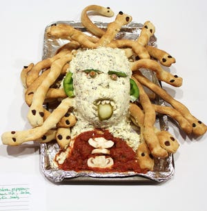 "Medusa" scared up some interest at the Edible Art exhibit.