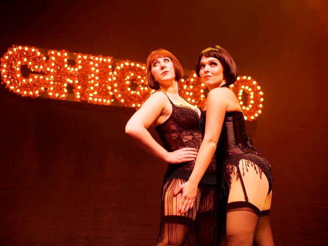 Corinne Mason as Roxy and Johanna Perri as Velma in The Company Theatre production of "Chicago."