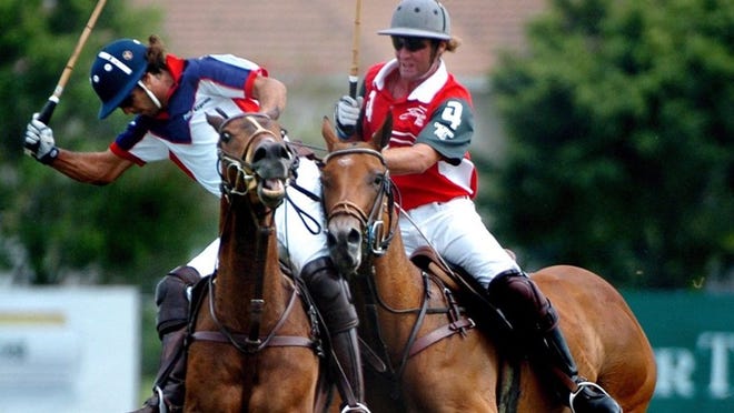 Polo remains one of those pursuits intrinsically Palm Beach. Above, action from a previous U.S. Open semifinals at the International Polo Club.