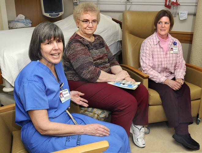 (L to R) RN Donna Derstine, night supervisor Mary Afflerbach and nurse Phyllis Young are longtime employees of Grand View Hospital.