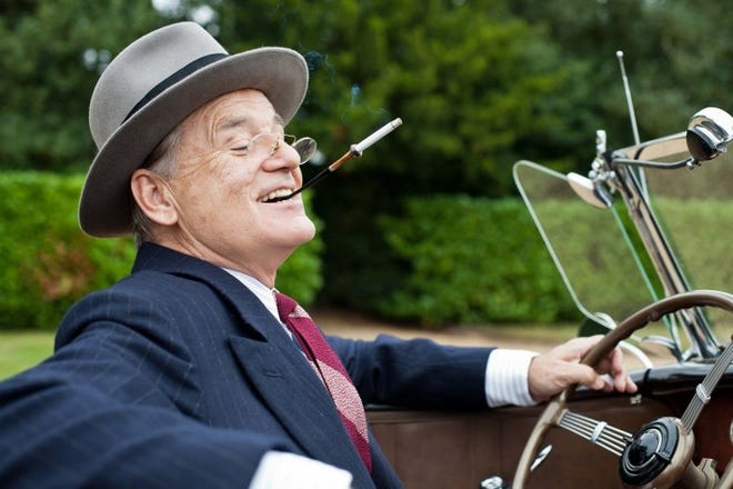 Bill Murray digs up his Hunter S. Thompson cigarette holder to portray Franklin D. Roosevelt.