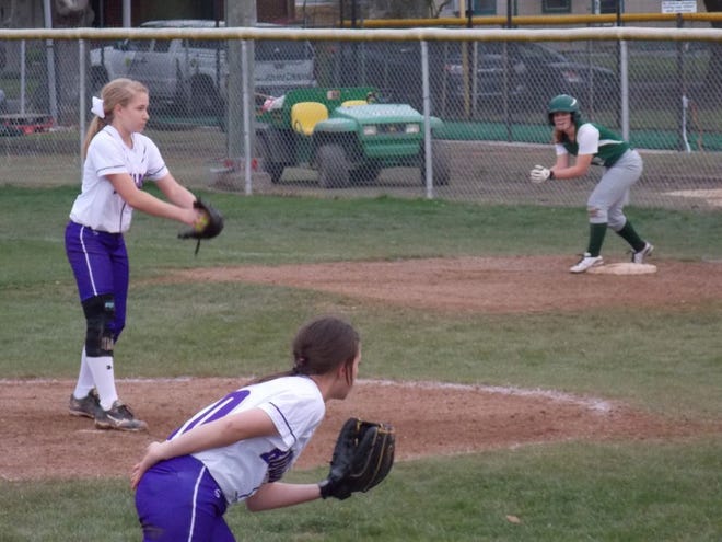 Freshman pitcher Julia Beck winds up her pitch in a game earlier this season.