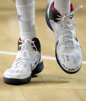 Kevin Durant honored victims of the 9/11 attacks by writing the date on the shoes he competed in during last summer's FIBA World Championship in Turkey. He's never forgotten that devastating day.