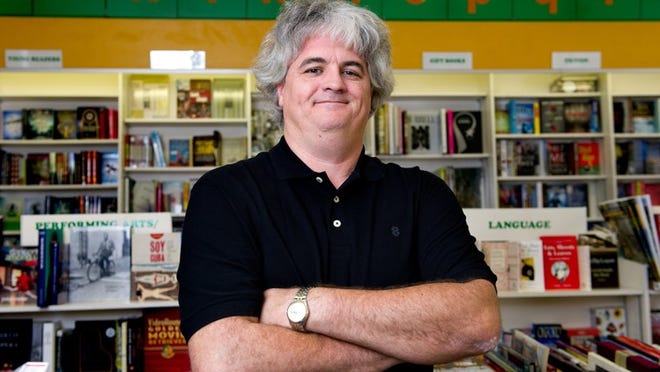 ‘Book stores can be magical. I can’t imagine doing anything else,’ says book-buyer Dan Foster at the Classic Bookshop on South County Road.