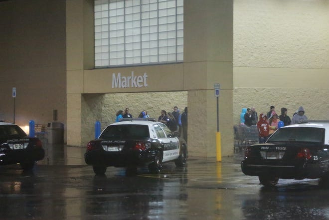 Walmart in North Utica being evacuated Friday night.