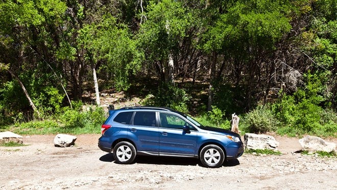 The 2014 Subaru Forester is built in a zero-landfill factory and gets up to 24 mpg city/32 highway.