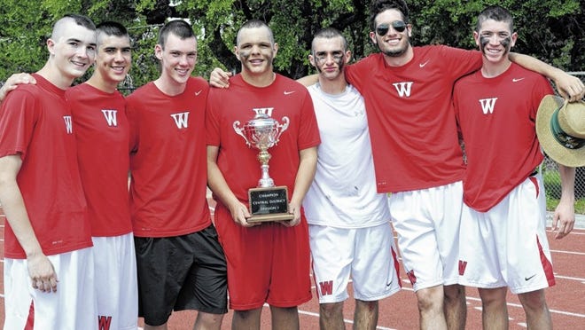 The Westlake players that were brave enough to have their team shave their heads (from left):Will Furst, Stephen Okamoto, Miller Egan, Abe Monroe, Chris Roussos, Ben Zook and Alex Kindell.