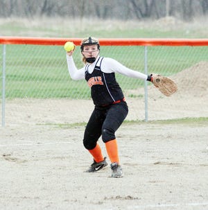 Jenna Sigler and the Jonesville High School softball team posted a 10-0 victory over the Quincy Orioles on Tuesday. Gary Baker photo