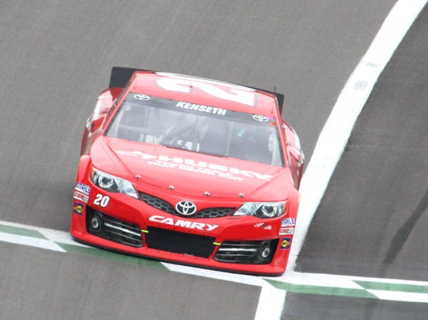 Matt Kenseth drives during a NASCAR race in Kansas City, Kansas, on Sunday. (Colin E. Braley | Associated Press)