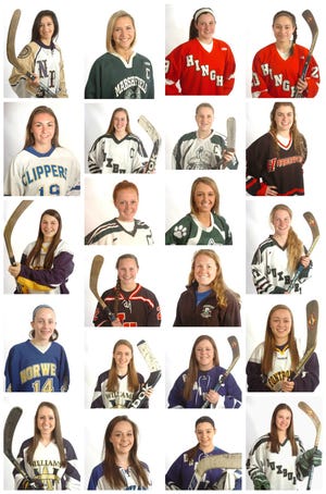The Patriot Ledger All-Scholastic girls hockey team for 2013.