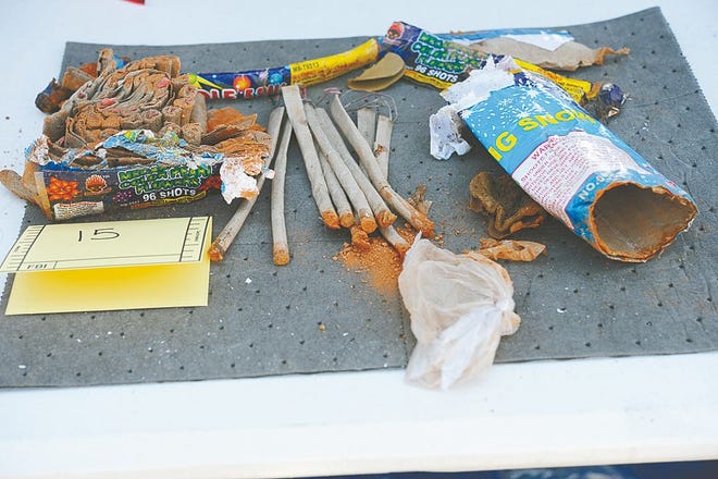 The FBI recovered emptied fireworks Wednesday believed to be taken from Boston Marathon boming suspect Dzokhar Tsarnaev’s dorm room. Two of Tsarnaev’s friends have been arrested on conspiring to obstruct justice charges in connection with the
fireworks.