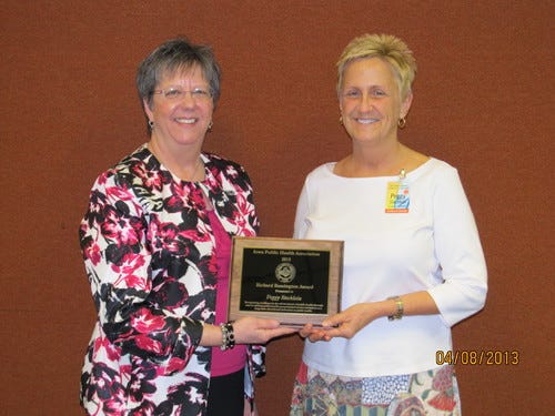 Stecklein honored at Iowa Public Health Association