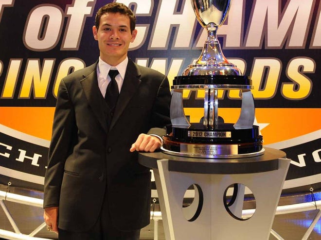Kyle Larson is shown during the NASCAR Night of Champions Touring Series Awards in the Charlotte Convention Center at the NASCAR Hall of Fame on Dec. 8, 2012 in Charlotte, N.C.
