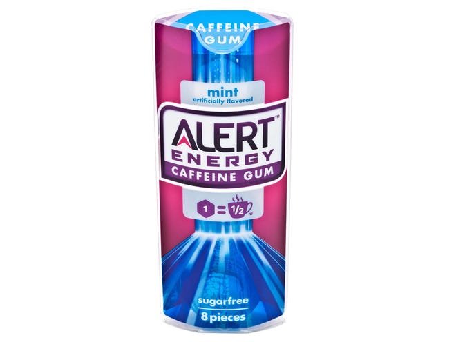 This product image provided by the Wm. Wrigley Jr. Company shows packaging for Alert Energy Caffeine Gum. Wrigley says it is taking a new caffeinated gum off the market temporarily as the Food and Drug Administration investigates the safety of added caffeine.