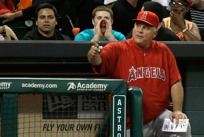 Angels manager Mike Scioscia argued Thursday night that an Astros reliever should have been forced to face at least one batter before being taken out. MLB agreed with him.