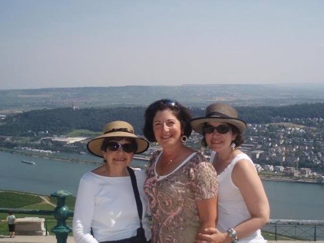 Anne D'Innocenzio, center with her sister Donna, and mother, Marie, in Rudesheim, Germany.