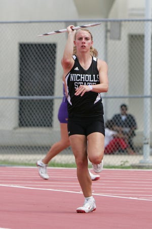 Nicholls State University javelin thrower Jaimee Springer will help lead the Colonels into this weekend's Southland Conference championship meet at McNeese State University in Lake Charles.