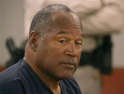 O.J. Simpson appears in court at Clark County Regional Justice Center in Las Vegas, Monday, May 13, 2013. Simpson, who is currently serving a nine-to-33-year sentence in state prison as a result of his October 2008 conviction on armed robbery and kidnapping charges, is seeking a new trial, claiming that trial lawyer Yale Galanter had conflicted interests and shouldn't have handled Simpson's armed case.