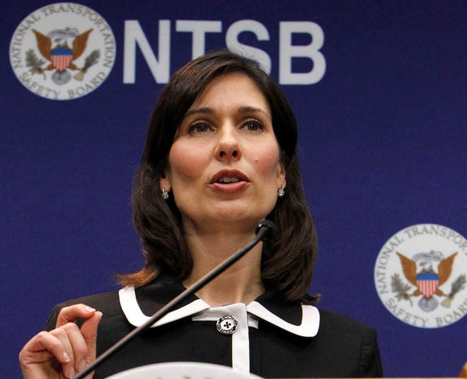 National Transportation Safety Board Chairwman Deborah Hersman speaks during a news conference Feb. 7 in Washington. A U.S. safety board is urging states to reduce their threshold for drunken driving from the current .08 blood alcohol content to .05.